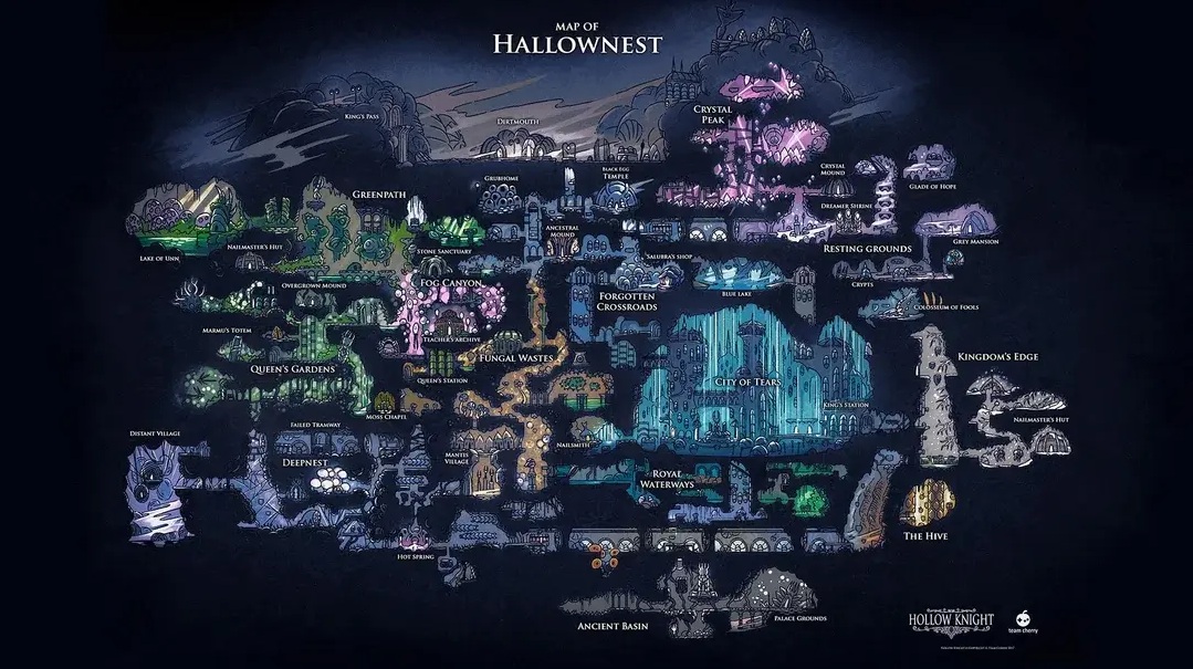 تصویری از نقشه بازی Hollow Knight