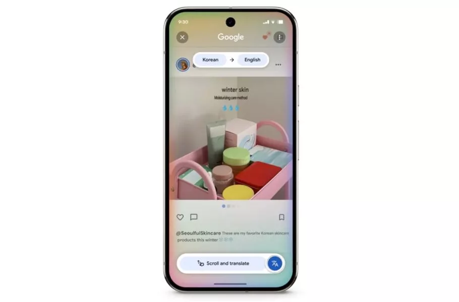 گوگل: ترجمه پیوسته محتوا با به‌روزرسانی جدید Circle to Search در اندروید