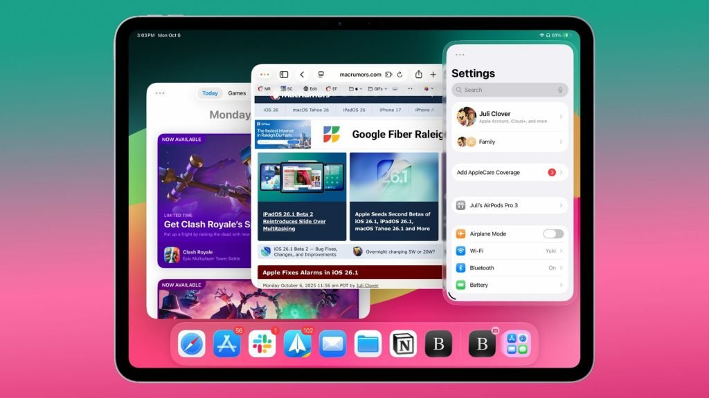 فعال‌سازی مجدد Slide Over در iPadOS