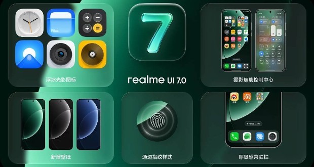 تقلید از طراحی «شیشه مایع» iOS ۲۶؛ رابط کاربری Realme UI ۷.۰ با وجود انتقادات، مسیر اپل را ادامه می‌دهد