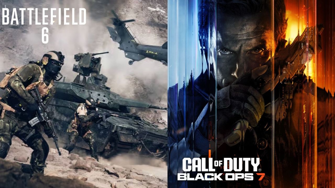 تصویری از بازی Battlefield 6 و لوگوی Call of Duty Black Ops 7