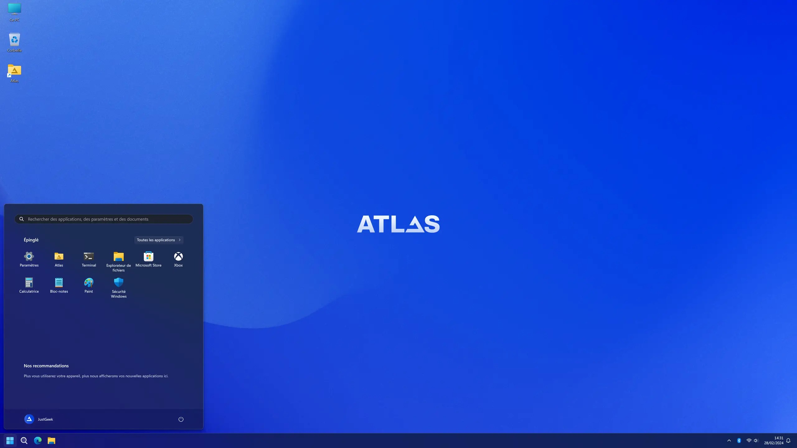 رابط کاربری AtlasOS