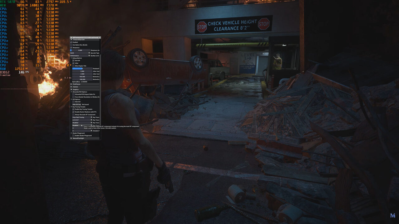 رهگیری پرتو کامل در Resident Evil: ماد جدید praydog و چالش‌های آن