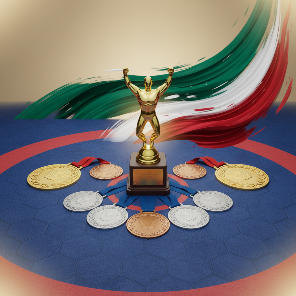 ایران قهرمان کشتی فرنگی آسیا شد؛ کسب 2 طلا، 5 نقره و 3 برنز