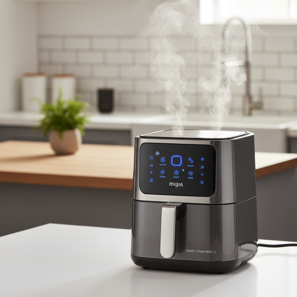 شیائومی از هواپز هوشمند Mijia Smart Steam Air Fryer 7L با ۱۰ حالت پخت رونمایی کرد