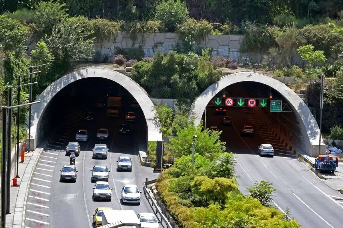 انسداد شبانه باند شمالی تونل رسالت در تهران برای تعمیرات ضروری