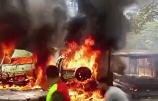 حمله پهپادی اسرائیل به خودرویی در صیدا، جنوب لبنان